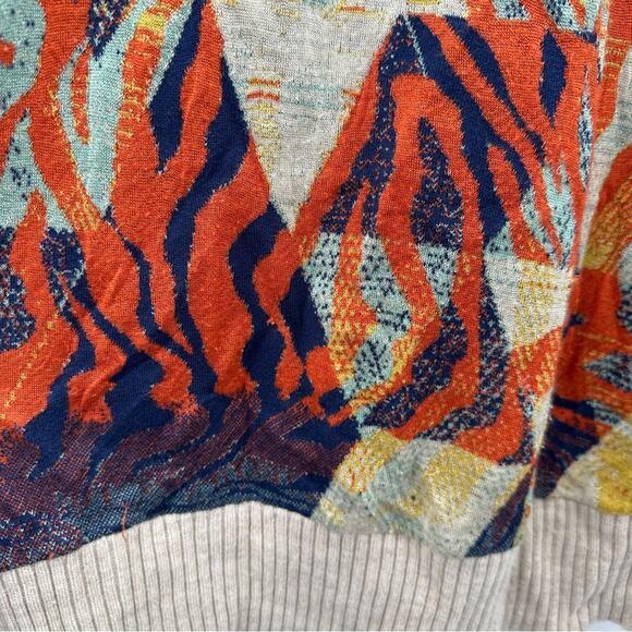 RTR Aldo Martins Naeba Geometric Multicolor Patchwork‎ Long Sleeve Cardigan Sz 2 - Picture 11 of 13